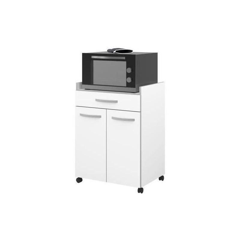 Desserte cuisine L 60cm blanc mat - OSLO: Made in France, plus responsable