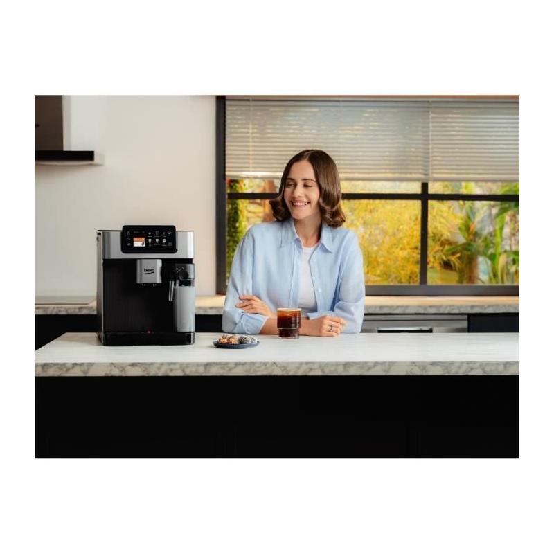 Machine à café performante BEKO CEG7348X - 1350W - Noir / Silver