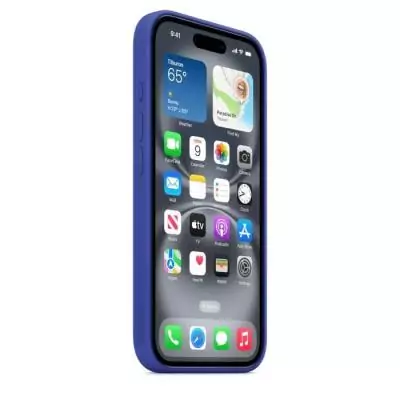 Coque iPhone 16 en silicone avec MagSafe - Ultramarine - 16x9x2 cm