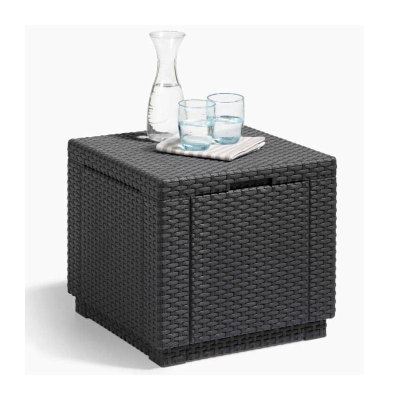 Organiser avec style: Pouf de rangement Cube Graphite