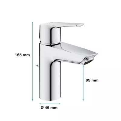 Mitigeur Lavabo GROHE QUICKFIX Start - Chrome - Installation facile & économie d'eau Mitigeur Lavabo GROHE QUICKFIX Start - Chrome - Installation facile & économie d'eau