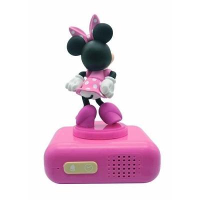 Réveil Minnie 3D lumineux avec effets sonores - Rose et noir - LEXIBOOK