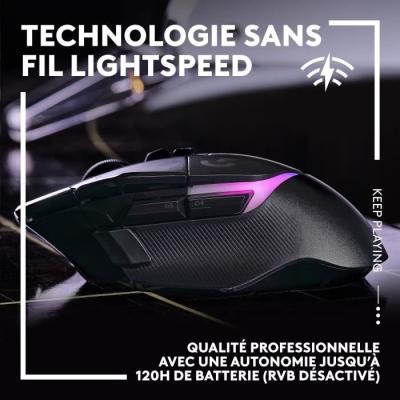 Souris gamer sans fil Logitech G502 X Plus - Performances ultimes