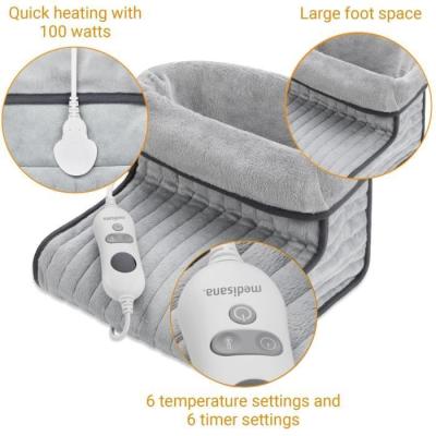Chauffe-pieds Medisana Ultra-doux - 6 niveaux température - minuteur - lavable