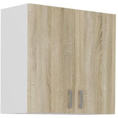 Meuble haut SARA - 2 portes - Chêne sonoma - L80 x P31 x H71,5 cm