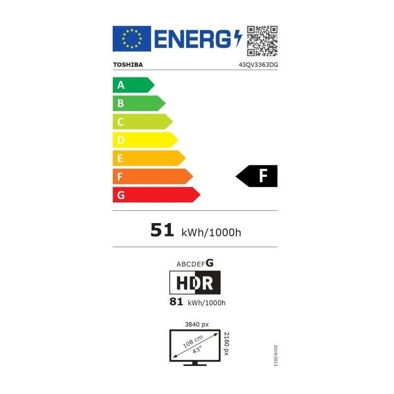 TV QLED Toshiba 43QV3363DG - 43'' 4K UHD HDR Smart TV