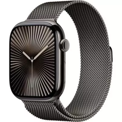 Apple Watch Series 10 GPS + Cellular 46mm Titanium Slate - Bracelet Milanais Slate - S/M
