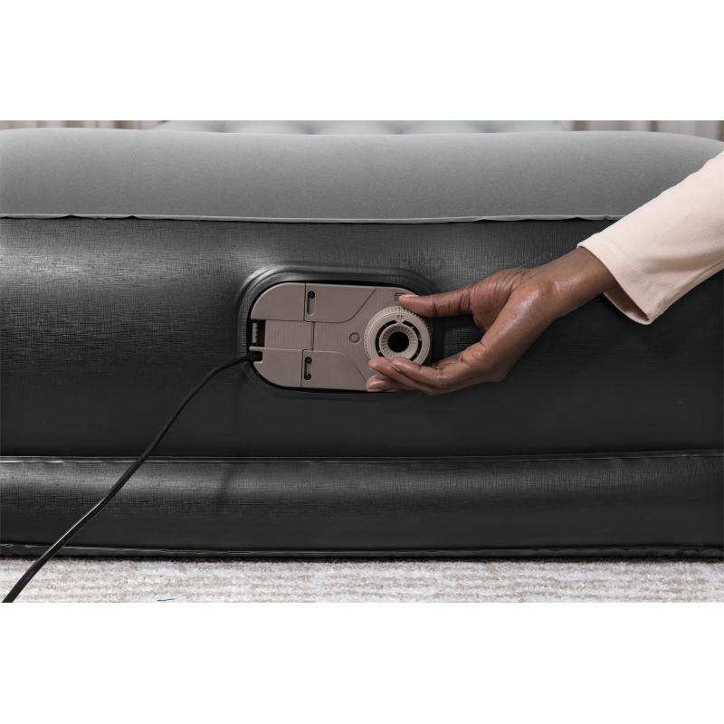 Bestway Matelas gonflable Tritech 2 places avec pompe électrique intégrée 2,03 m x 1,52 m x 36 cm