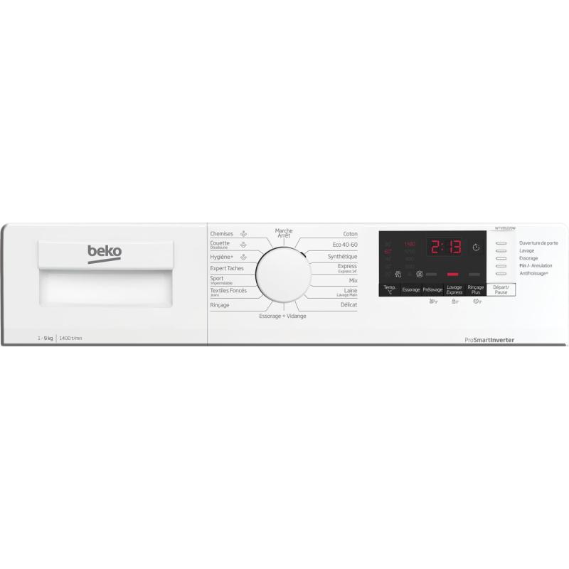 Beko WTV95220W machine à laver Charge avant 9 kg 1400 tr min Blanc