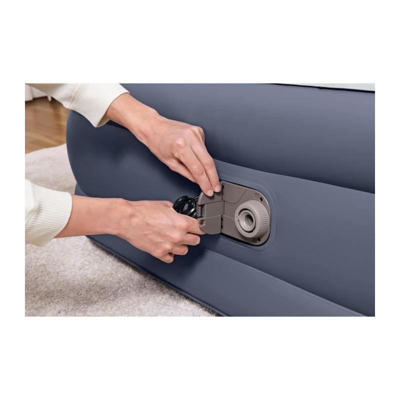 Matelas Gonflable Bestway 67923 - 2 Places, Tête de Lit, Pompe Intégrée