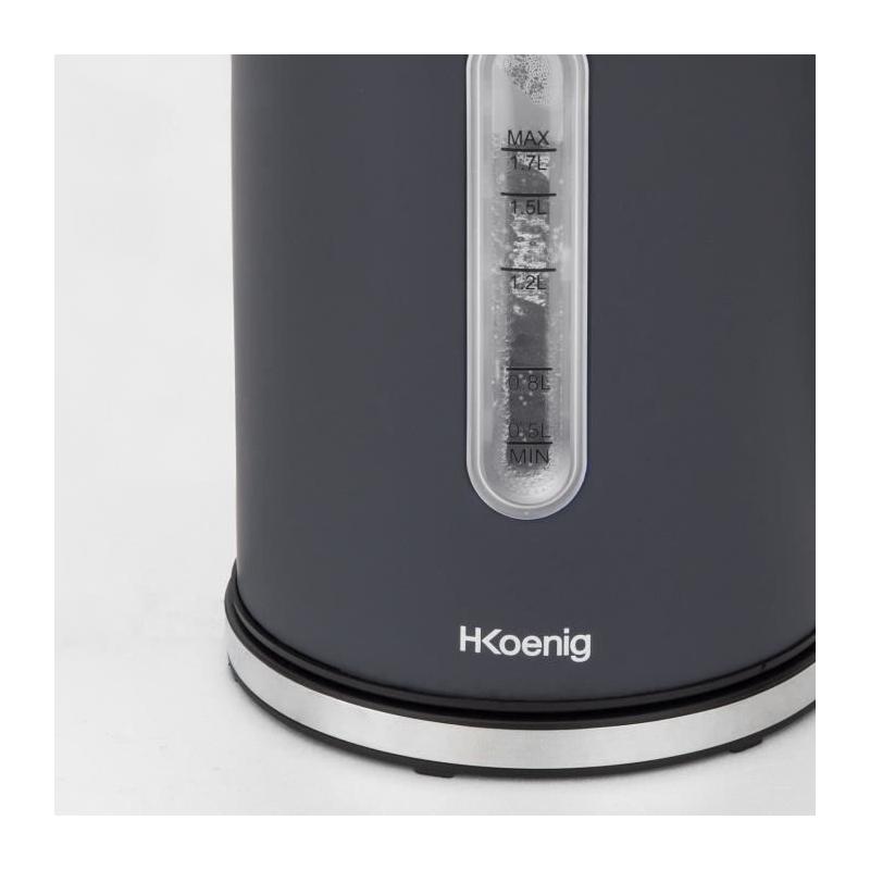 Bouilloire H.KoeNIG Boe52 - Capacité 1,7 L - Température réglable - Gris mat
