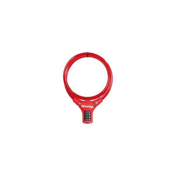 MASTER LOCK Cable Antivol Vélo [90 cm Câble] [Combinaison] [Extérieur] [Couleur Aléatoire] 8229EURDPROCOL