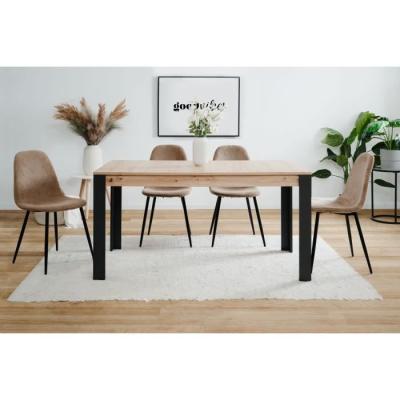 Table à manger extensible chêne noir - TOLOSA