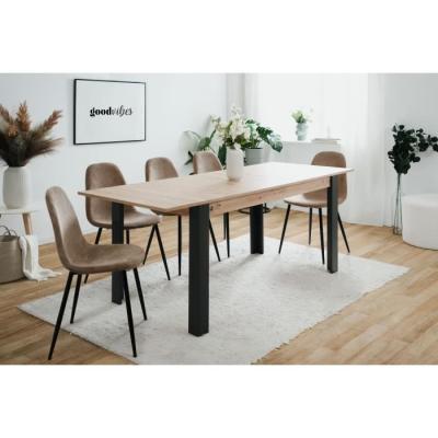 Table à manger extensible chêne noir - TOLOSA