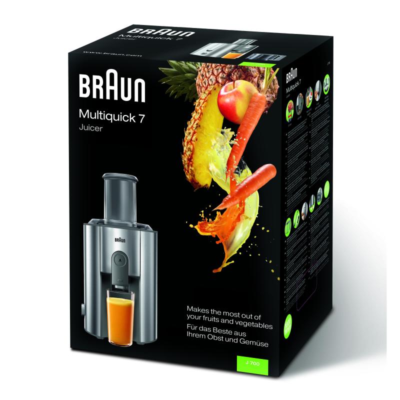 Braun Multiquick 7 juicer J 700 Centrifugeuse 1000 W Acier inoxydable