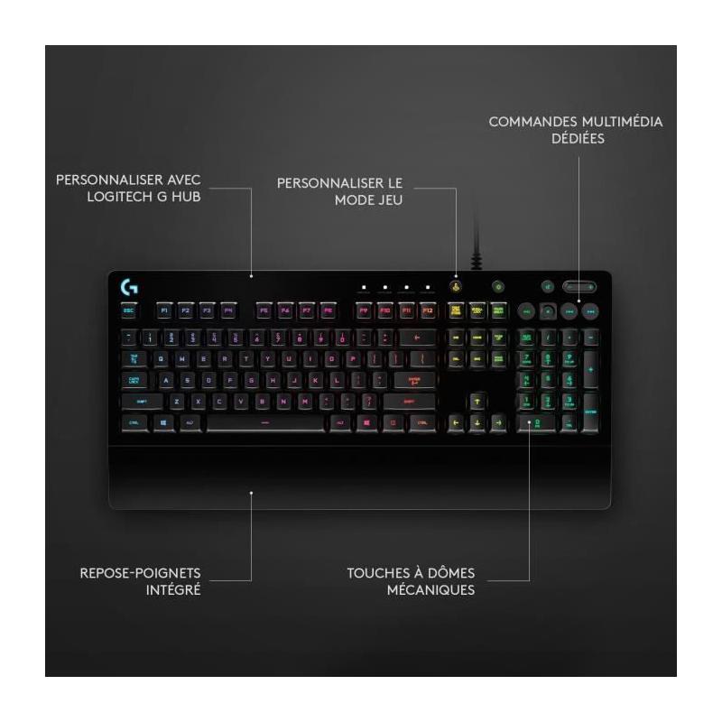 Clavier gamer filaire LOGITECH G213 Prodigy - Performances exceptionnelles