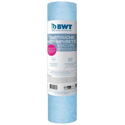 Cartouche filtrante BWT B.SECURE - Anti-impuretés 25µm - Antibactérie - Compatible tous filtres 10