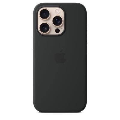 Coque iPhone 16 Pro en silicone avec MagSafe - Noir