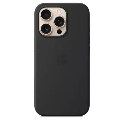 Coque iPhone 16 Pro en silicone avec MagSafe - Noir