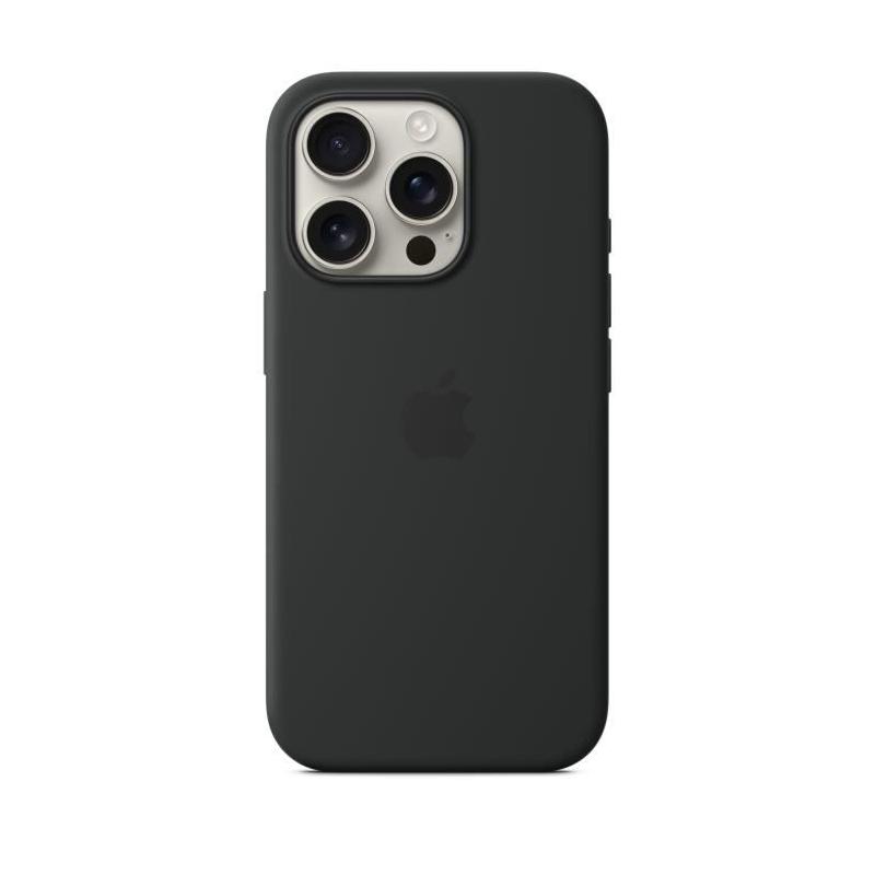 Coque iPhone 16 Pro en silicone avec MagSafe - Noir