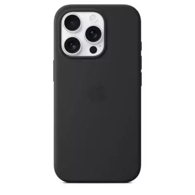 Coque iPhone 16 Pro en silicone avec MagSafe - Noir