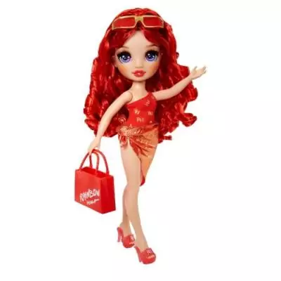Poupée articulée Ruby avec maillot de bain et paréo - Pour les fans de Rainbow High