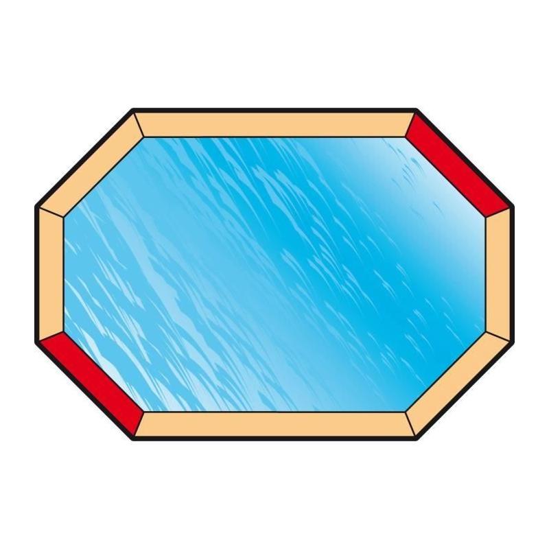 Bâche piscine bois UBBINK 300x490 - Bleue 550gr