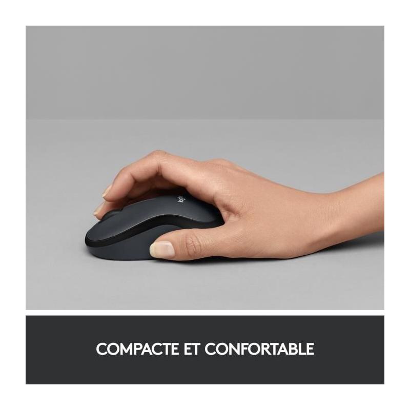 Souris Logitech M220 Silent Sans Fil - Silencieuse Noir