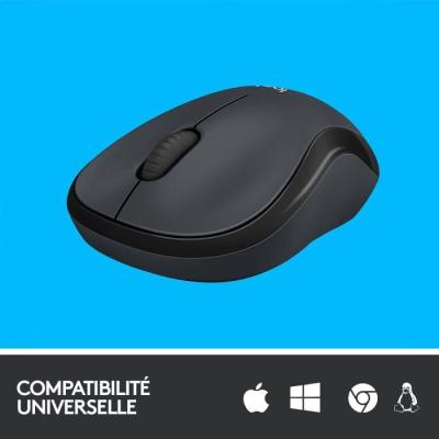 Souris Logitech M220 Silent Sans Fil - Silencieuse Noir