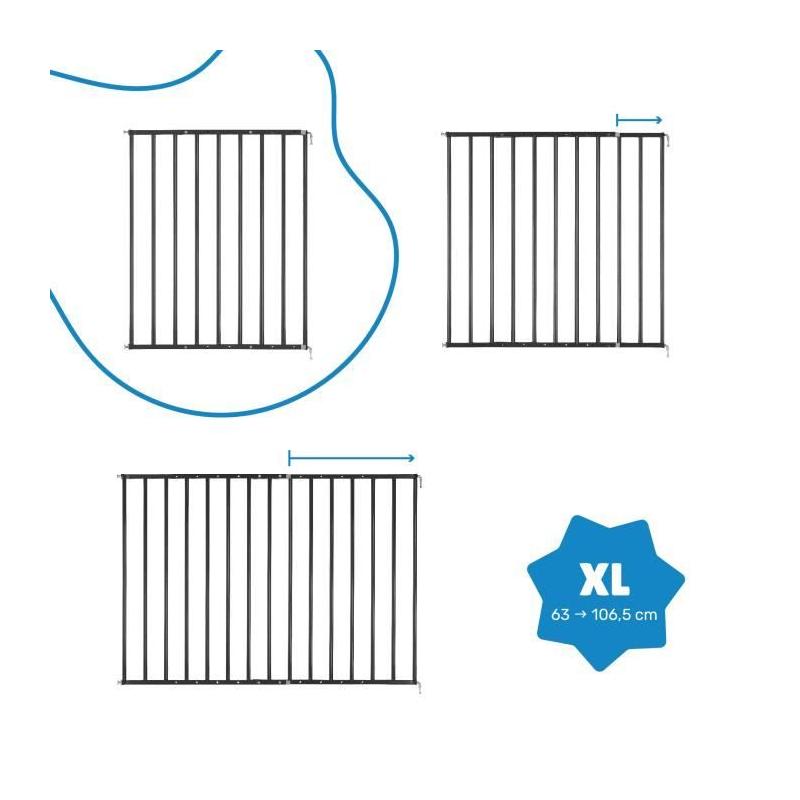 Barrière de sécurité enfant Safe&Protect XL - Extensible 60-106.5 cm