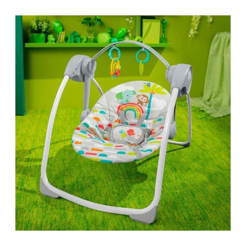 Balancelle bébé électrique compacte: 6 vitesses, 10 chansons