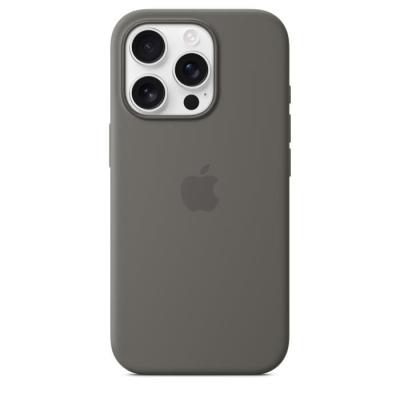 Coque iPhone 16 Pro en silicone avec MagSafe - Stone Gray