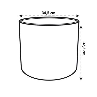 Jardinière ronde ELHO B.for Soft - Noir recyclé Ø35xH32cm