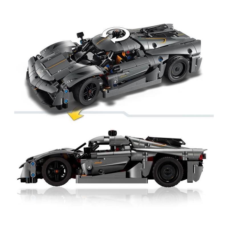 Assemblez la LEGO Technic 42173 Hypercar Koenigsegg Jesko Absolut Grise en un clin d'œil!