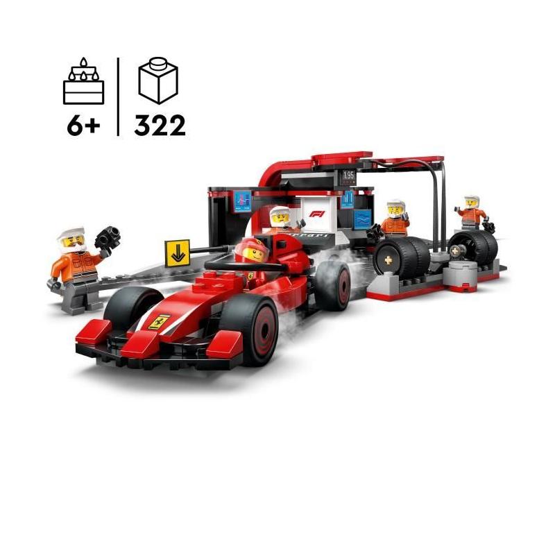 LEGO City 60443 : Arrêt au stand de F1 avec voiture Ferrari - Jeu de construction