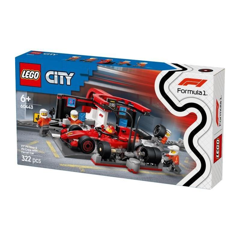 LEGO City 60443 : Arrêt au stand de F1 avec voiture Ferrari - Jeu de construction