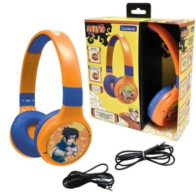 Casque 2 en 1 Bluetooth et Filaire Naruto avec Limitation Sonore