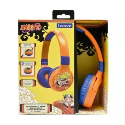 Casque 2 en 1 Bluetooth et Filaire Naruto avec Limitation Sonore