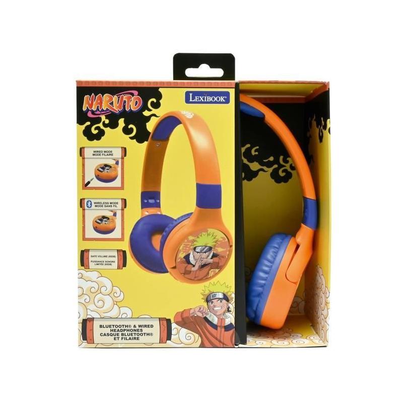 Casque 2 en 1 Bluetooth et Filaire Naruto avec Limitation Sonore