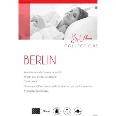 Matelas URBAN Collections BERLIN 140x190cm - 792 ressorts ensachés - Ferme