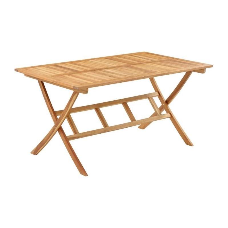 Ensemble repas de jardin en bois d'eucalyptus FSC - BANGGI - 4 personnes Livraison: 154 x 93 x 55 cm