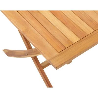 Ensemble repas de jardin en bois d'eucalyptus FSC - BANGGI - 4 personnes Livraison: 154 x 93 x 55 cm