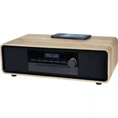 Micro-chaîne Bluetooth Thomson - Bois/Noir, 60W, Radio FM/DAB+/CD/MP3/USB