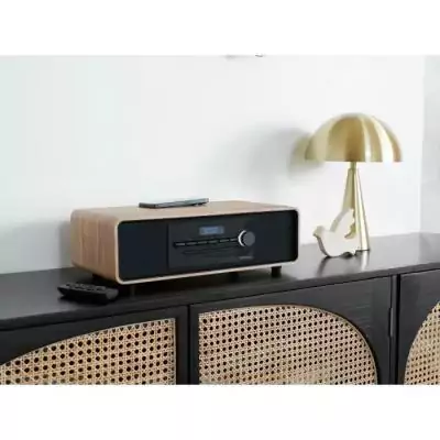 Micro-chaîne Bluetooth Thomson - Bois/Noir, 60W, Radio FM/DAB+/CD/MP3/USB
