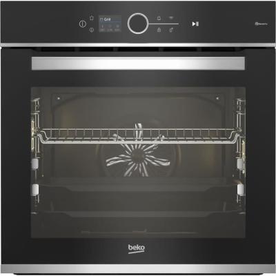 Four encastrable multifonction Beko - Pyrolyse - Inox / Noir - Porte froide