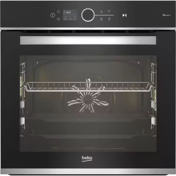 Four encastrable multifonction - Pyrolyse - BEKO - BBIM13500XPSW - Inox / Noir - Porte froide - 59,4 x 56,7 x 59,5 cm