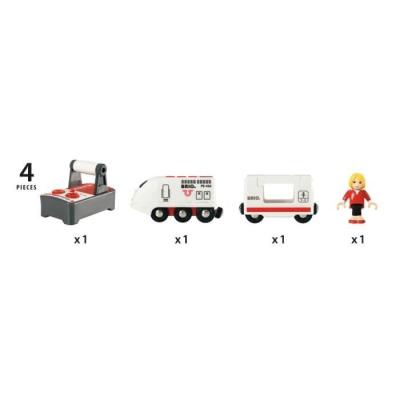 Train de Voyageur Radiocommandé BRIO World - Effets sonores et lumineux - Ravensburger - CIRCUIT MINIATURE - 3+ ans