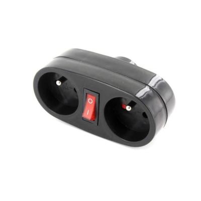 Prise Biplite 16A avec interrupteur anthracite - Compact et pratique