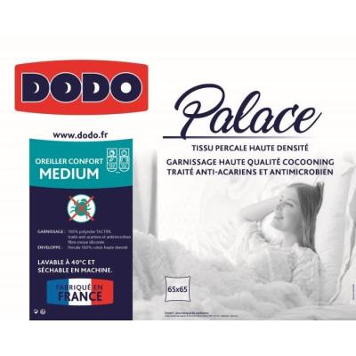 Oreiller Percale Anti-Acariens PALACE - 65 x 65 cm, Qualité Premium