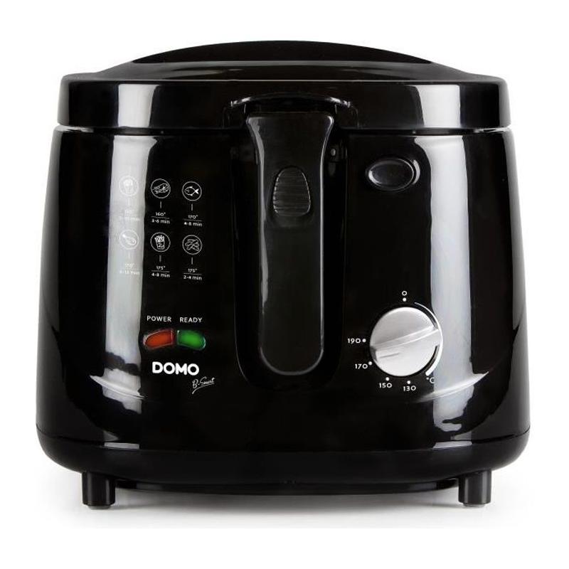 Friteuse électrique classique DOMO DO461FR - Noir - 2.5L - Thermostat réglable